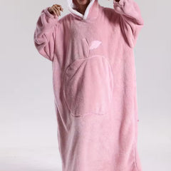 Draagbare Hoodie Deken met Mouwen en Capuchon Warm Fleece voor Bank Bed TV Kijken Luieren Ontspannen | Seveu