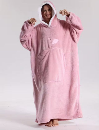 Draagbare Hoodie Deken met Mouwen en Capuchon Warm Fleece voor Bank Bed TV Kijken Luieren Ontspannen | Seveu