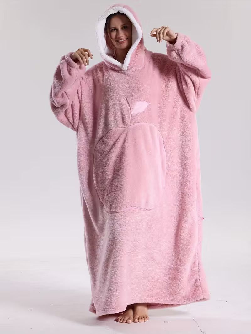 Draagbare Hoodie Deken met Mouwen en Capuchon Warm Fleece voor Bank Bed TV Kijken Luieren Ontspannen | Seveu