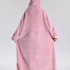 Draagbare Hoodie Deken met Mouwen en Capuchon Warm Fleece voor Bank Bed TV Kijken Luieren Ontspannen | Seveu