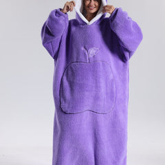 Draagbare Hoodie Deken met Mouwen en Capuchon Warm Fleece voor Bank Bed TV Kijken Luieren Ontspannen | Seveu