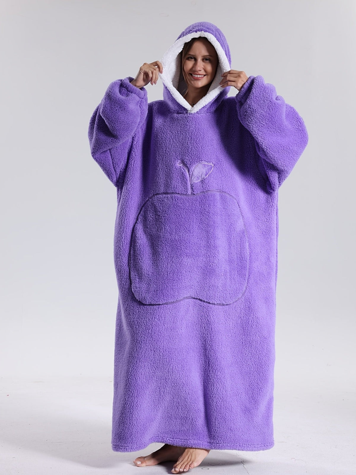 Draagbare Hoodie Deken met Mouwen en Capuchon Warm Fleece voor Bank Bed TV Kijken Luieren Ontspannen | Seveu