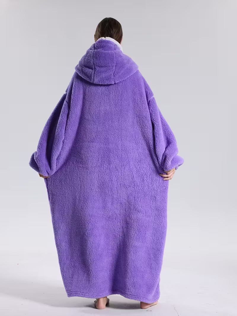 Draagbare Hoodie Deken met Mouwen en Capuchon Warm Fleece voor Bank Bed TV Kijken Luieren Ontspannen | Seveu