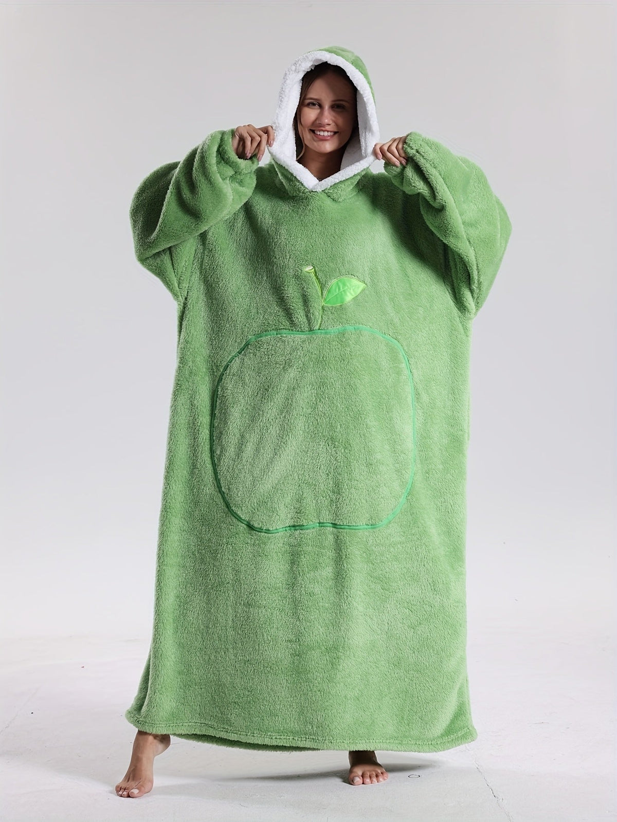 Draagbare Hoodie Deken met Mouwen en Capuchon Warm Fleece voor Bank Bed TV Kijken Luieren Ontspannen | Seveu