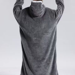 Draagbare Hoodie Deken met Mouwen en Capuchon Warm Fleece voor Bank Bed TV Kijken Luieren Ontspannen | Seveu
