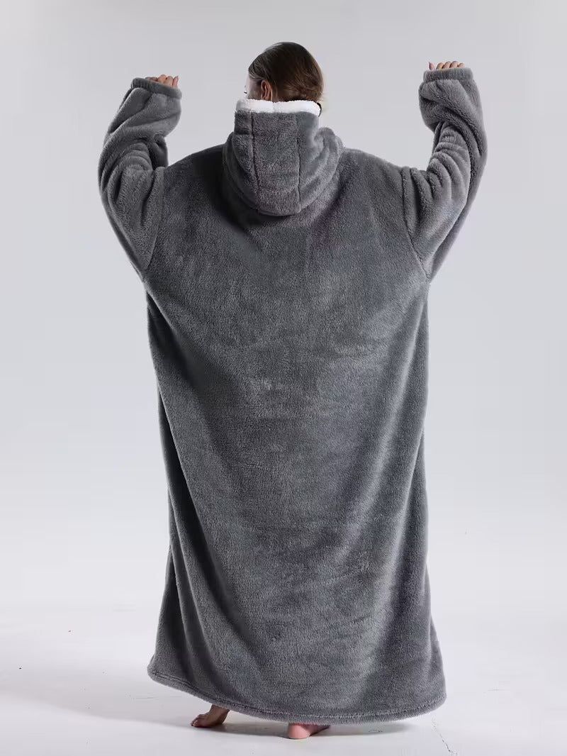 Draagbare Hoodie Deken met Mouwen en Capuchon Warm Fleece voor Bank Bed TV Kijken Luieren Ontspannen | Seveu